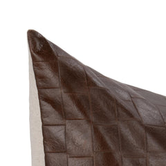 TQ Leather Seston Brown 20x20 Throw Pillow (Set of 2) - Ornate Home