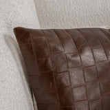 TQ Leather Seston Brown 20x20 Throw Pillow (Set of 2) - Ornate Home