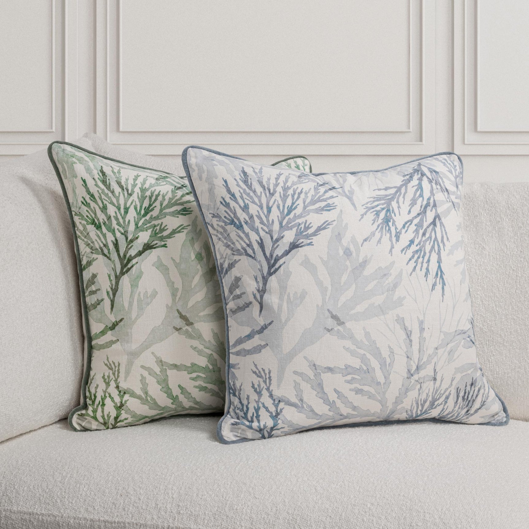 TQ Lessonia Blue 22x22 Throw Pillow (Set of 2) - Ornate Home