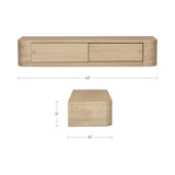 Round Off Natural Floating Console Table