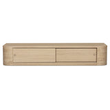 Round Off Natural Floating Console Table