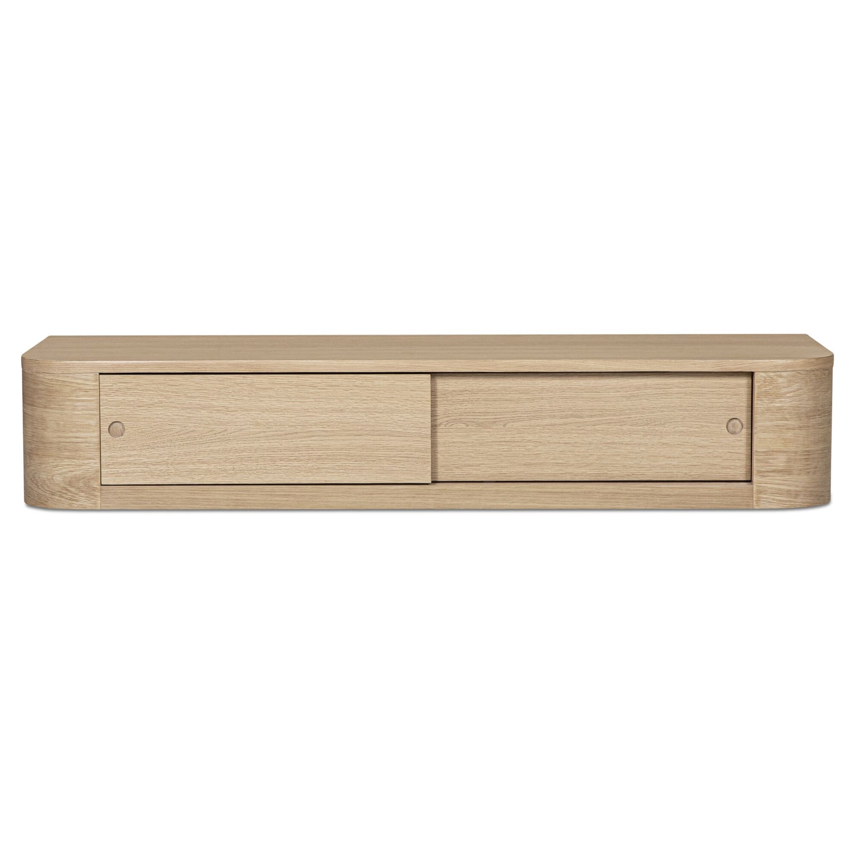 Round Off Natural Floating Console Table