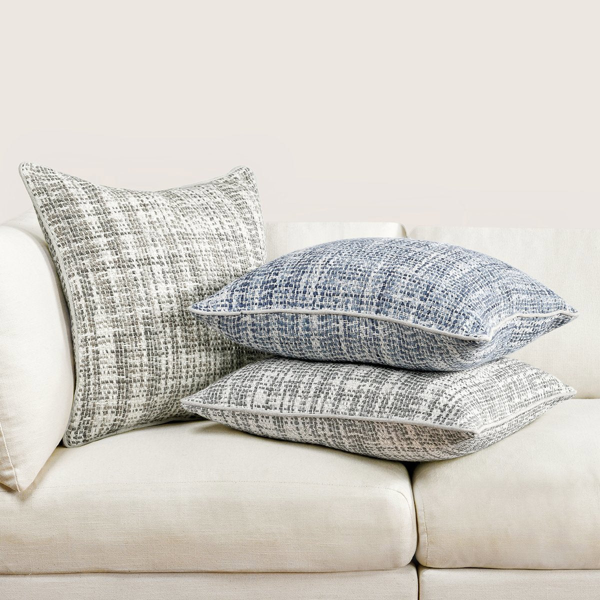 TW Brax Desert/Ivory 22x22 Throw Pillow (Set of 2) - Ornate Home
