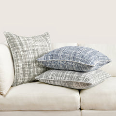 TW Brax Gray/Ivory 22x22 Throw Pillow (Set of 2) - Ornate Home