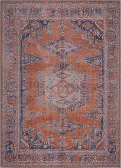 Taber Burnt Orange Persian Style Rug - Clearance - Ornate Home