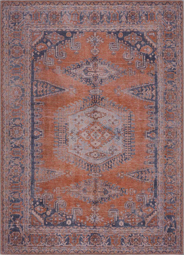 Taber Burnt Orange Persian Style Rug - Clearance - Ornate Home