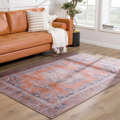 Taber Burnt Orange Persian Style Rug - Clearance - Ornate Home