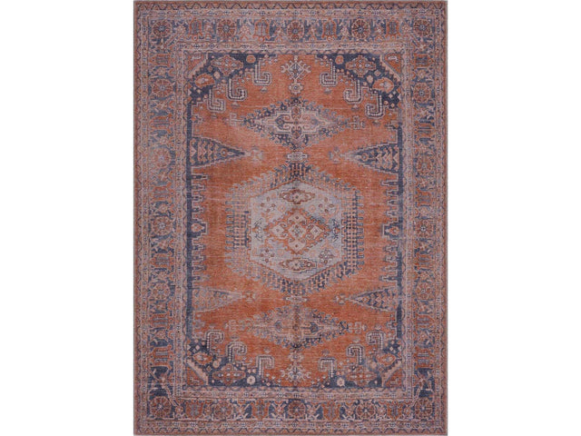 Taber Burnt Orange Washable Rug - Ornate Home