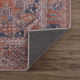 Taber Burnt Orange Washable Rug - Ornate Home