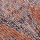 Taber Burnt Orange Washable Rug - Ornate Home