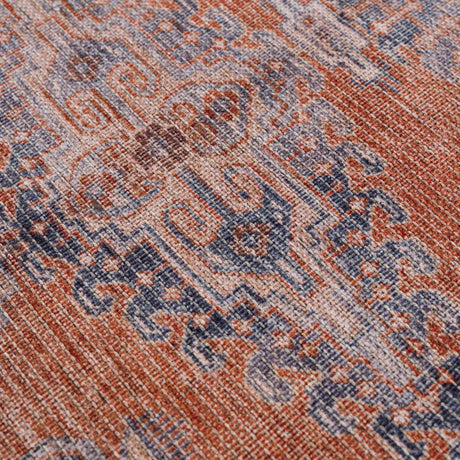 Taber Burnt Orange Washable Rug - Ornate Home