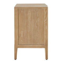 Tabi Brass/Woodtone Natural Wood Side Table - Ornate Home