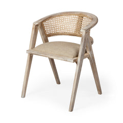 Tabitha Blonde Cane Back Dining Arm Chair - Ornate Home