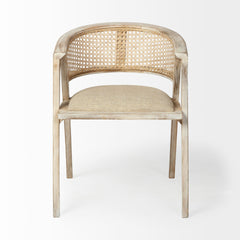 Tabitha Blonde Cane Back Dining Arm Chair - Ornate Home