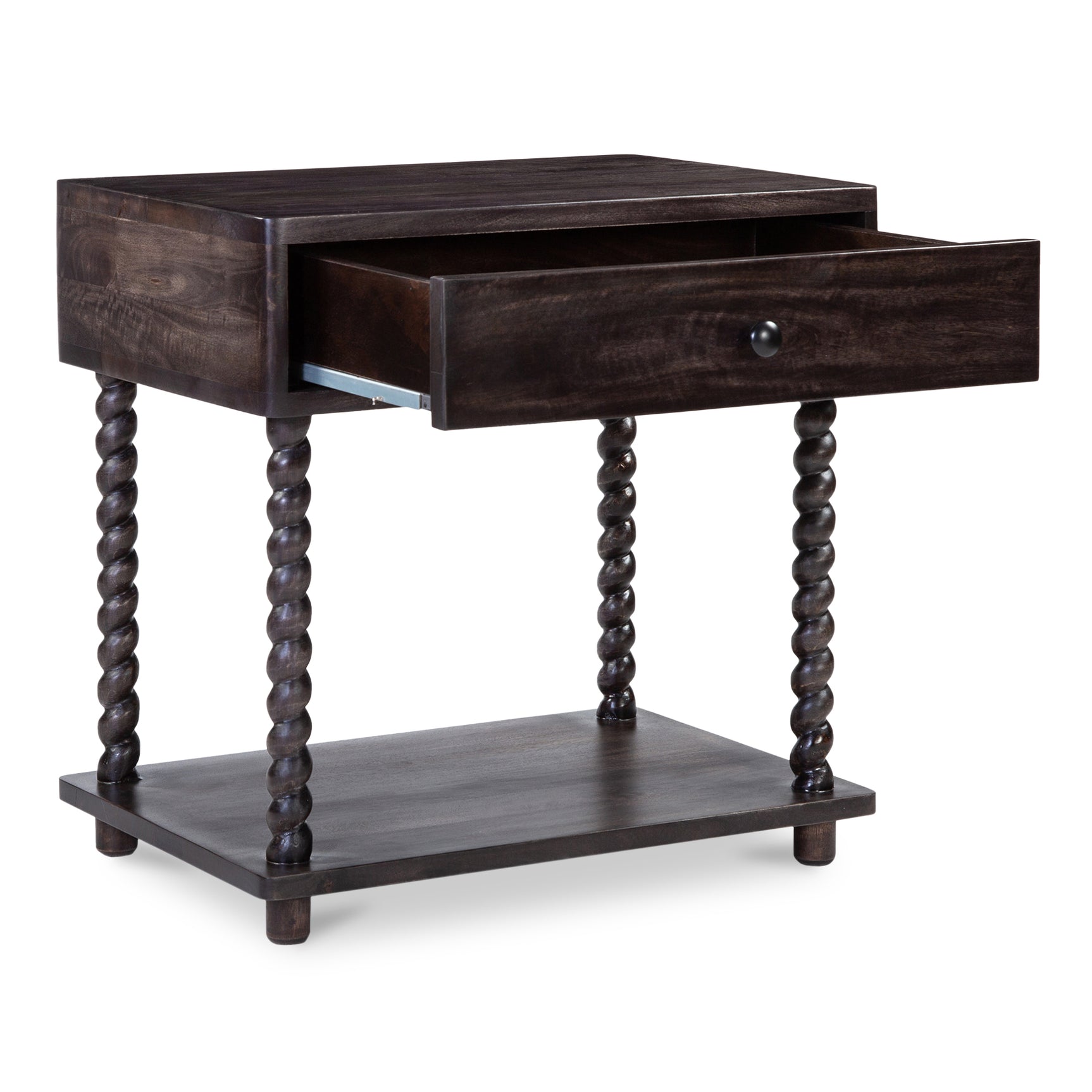 Tabitha Dark Brown Nightstand - Ornate Home
