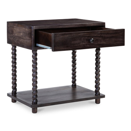 Tabitha Dark Brown Nightstand - Ornate Home