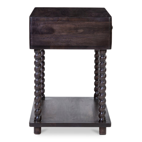 Tabitha Dark Brown Nightstand - Ornate Home