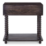 Tabitha Dark Brown Nightstand - Ornate Home