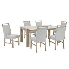 Tabitha Light Oak 66" 7-Piece Rectangular Dining Set - Ornate Home