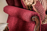 Tabitha Wine/Gold Chair - Ornate Home