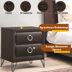 Tablita Dark Merlot Nightstand - Ornate Home