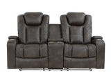 Tabor Brown Power Double Reclining Loveseat - Ornate Home