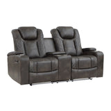 Tabor Brown Power Double Reclining Loveseat - Ornate Home