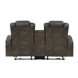 Tabor Brown Power Double Reclining Loveseat - Ornate Home