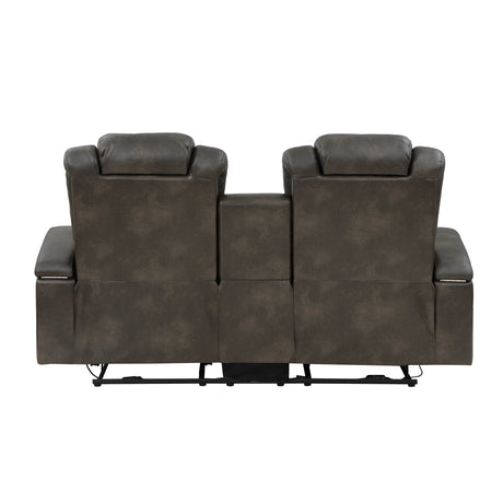 Tabor Brown Power Double Reclining Loveseat - Ornate Home