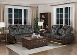 Tabor Brown Power Double Reclining Loveseat - Ornate Home