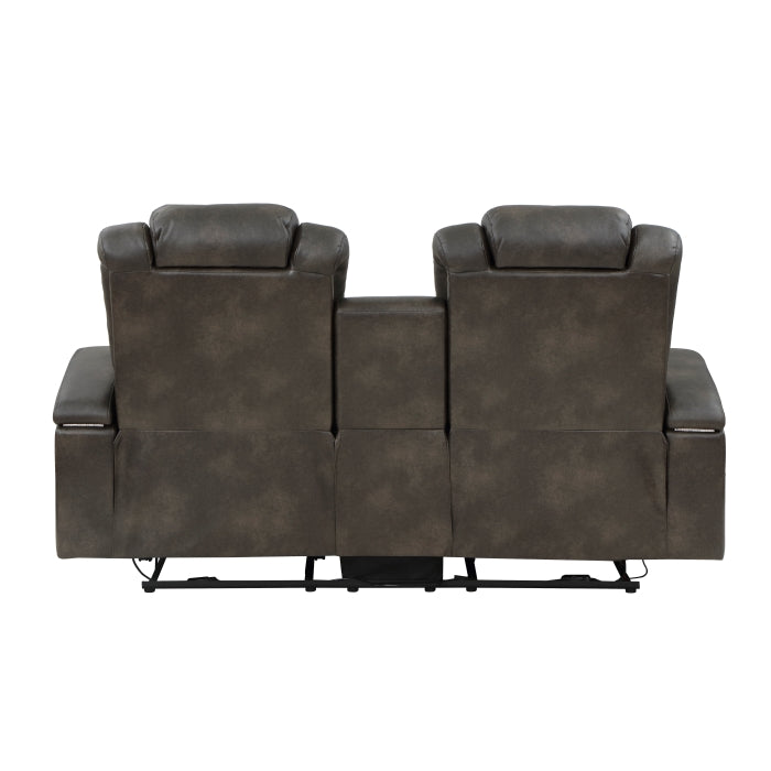 Tabor Brown Power Double Reclining Loveseat - Ornate Home