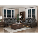Tabor Brown Power Double Reclining Loveseat - Ornate Home