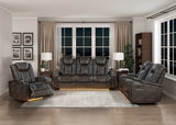 Tabor Brown Power Double Reclining Sofa - Ornate Home