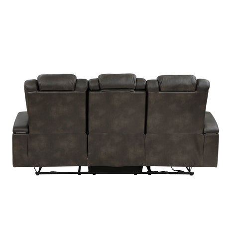 Tabor Brown Power Double Reclining Sofa - Ornate Home