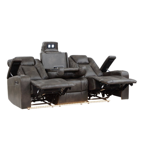 Tabor Brown Power Double Reclining Sofa - Ornate Home