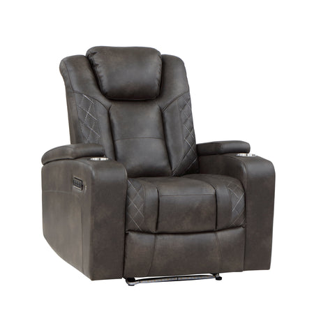 Tabor Brown Power Reclining Chair - Ornate Home