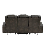 Tabor Brownish Gray Power Reclining Sofa and Loveseat - Ornate Home