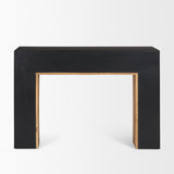 Tabor Natural/Black Wood Oak Waterfall Console Table - Ornate Home