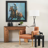 Tabor Natural/Black Wood Oak Waterfall Console Table - Ornate Home