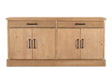 Tade Honey Pine 2 Drawer Sideboard - Ornate Home
