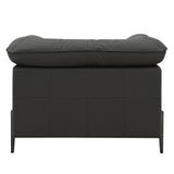 Tadi Black Top Grain Leather Chair - Ornate Home