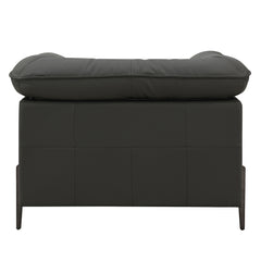 Tadi Black Top Grain Leather Chair - Ornate Home