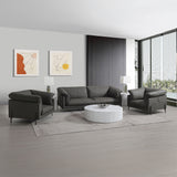 Tadi Black Top Grain Leather Sofa - Ornate Home