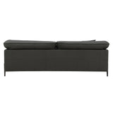 Tadi Black Top Grain Leather Sofa - Ornate Home