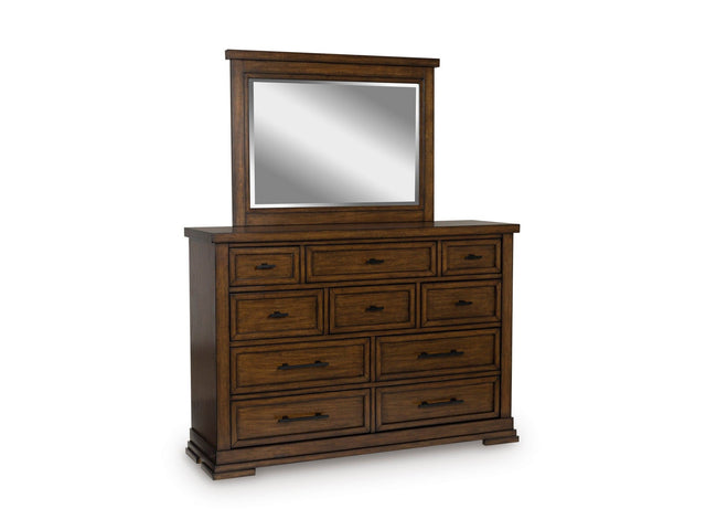 Taffenbrook Brown Dresser and Mirror (Online Special Price) - Ornate Home