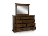 Taffenbrook Brown Dresser and Mirror (Online Special Price) - Ornate Home