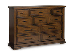 Taffenbrook Brown Dresser and Mirror - Ornate Home
