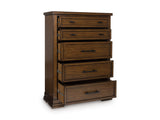 Taffenbrook Brown Five Drawer Chest (Online Special Price) - Ornate Home