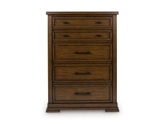 Taffenbrook Brown Five Drawer Chest - Ornate Home