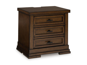 Taffenbrook Brown Three Drawer Nightstand (Online Special Price) - Ornate Home